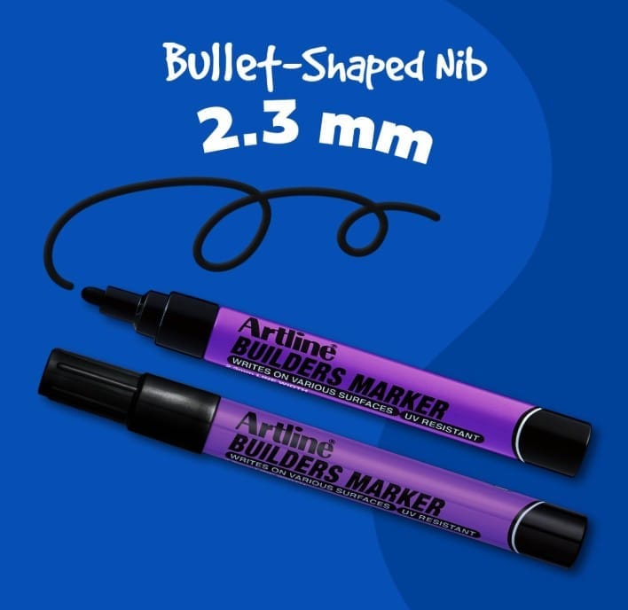 ปากกาเคมี ARTLINE EKPR-BDM หัวกลม 2.3 มม. สี ดำ_1